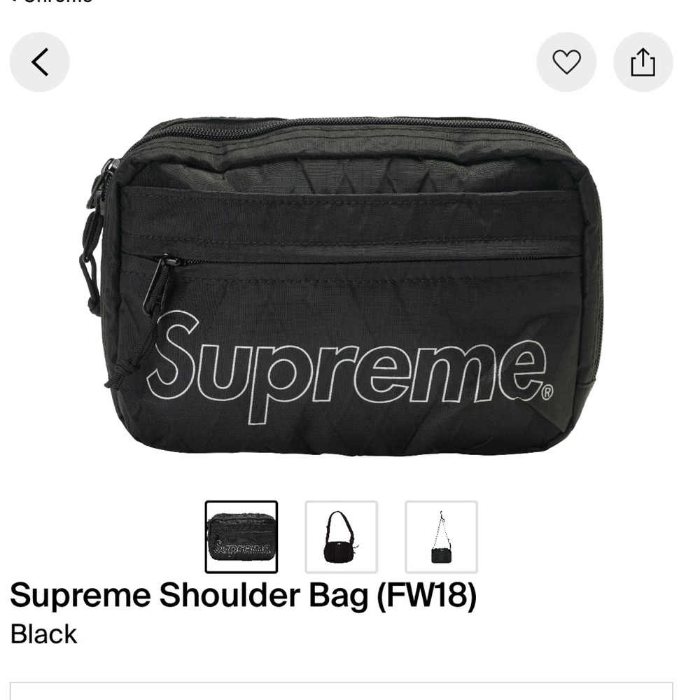 Supreme shoulder bag black (FW18)